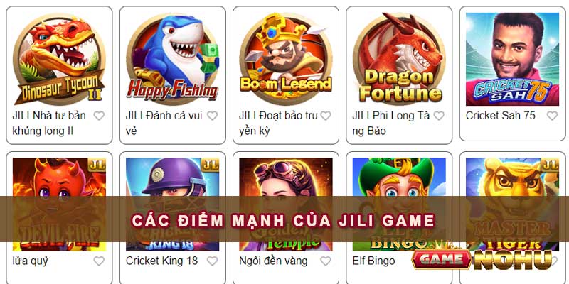 Các điểm mạnh của JILI Game